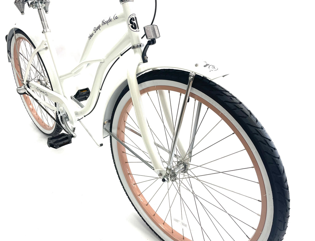 White sales beach cruiser