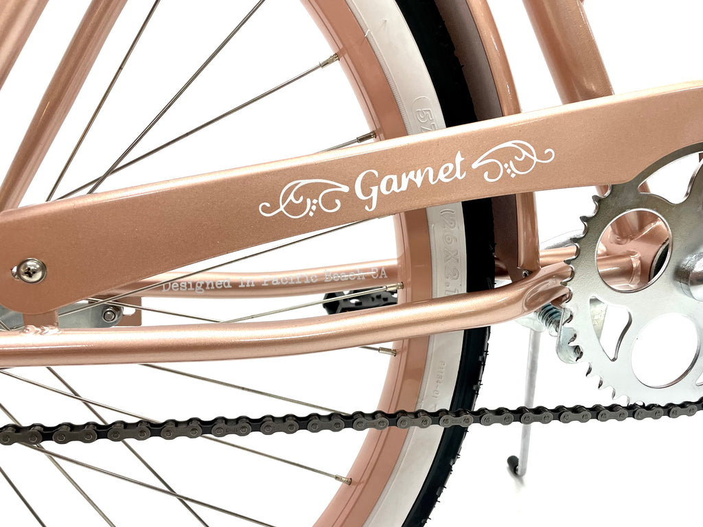 rose gold womens bicycle Ladies Garnet Beach Cruiser - Rose Gold
